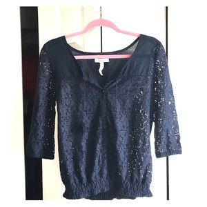 Aeropostale woven eyelet cotton top, size S